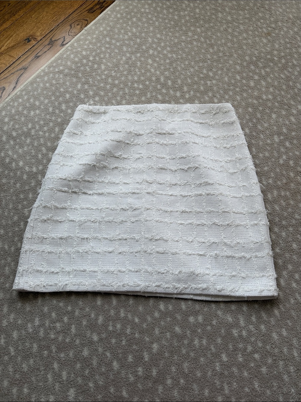 Amanda Uprichard White Textured Mini Skirt